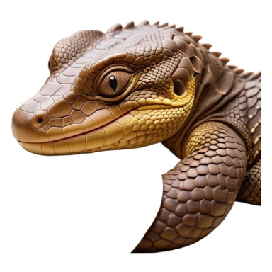 Meme-Worthy cute Sleeping Monitor Lizard Portrait Emoji, Head resting peacefully with a contented smile, showcasing intricately patterned scales and eyes gently closed in serene slumber, Simplified yet comically adorable features, highly detailed, glowing with a soft, drowsy earthy light, high shine, relaxed and utterly lovable, stylized with an air of playful laziness, bright and heartwarming, soft glowing outline, capturing the essence of a sleeping reptilian guardian that feels destined to become the next viral icon of adorable rest! sticker