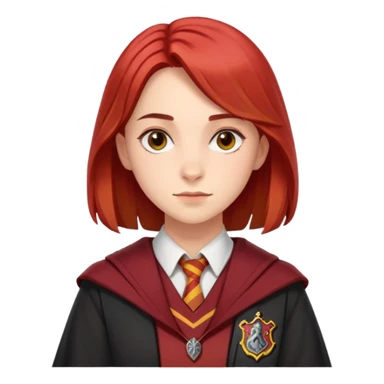 Alicia Spinnet in harry potter, wear hogwarts gryfindor uniform sticker