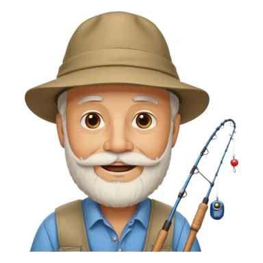 С Днем рождения дедушку с бородкой. он рыбак и автолюбитель. sticker