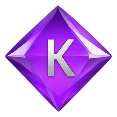 K-letter-in-purple-diamond sticker