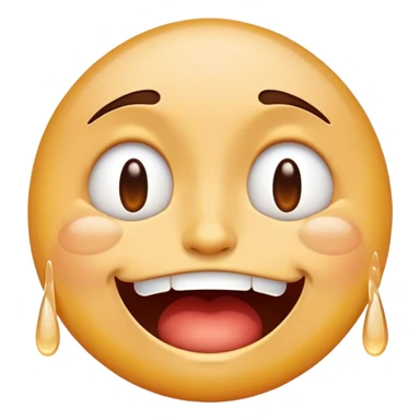 An emoji that cries but laughs maniacally an you don't know if it's happy, sad or crazy sticker