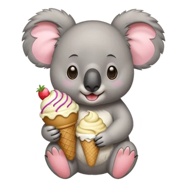Koala with ice cream sticker