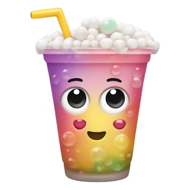 kawaii boba sticker