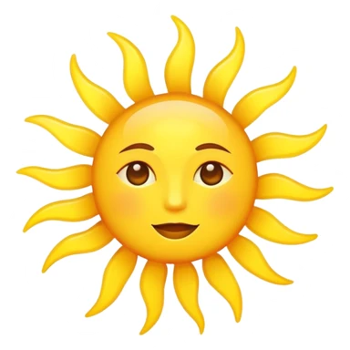 bright yellow sun with rays sticker