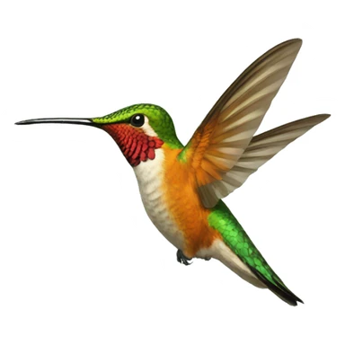 Hummingbird riding on Tigers neck sticker