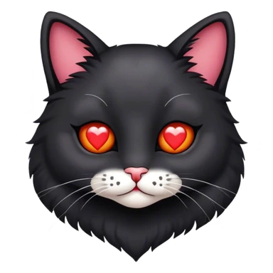Cat with heart eyes sticker