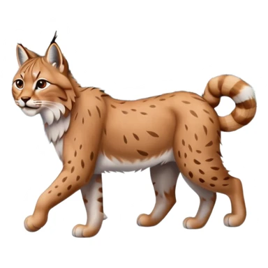Eurasian Lynx walking in the snow beautiful aesthetic, snowy ground, snow falling around, wooden pine trees in the background, full aesthetic scenic image scenery realistic photo realism sticker