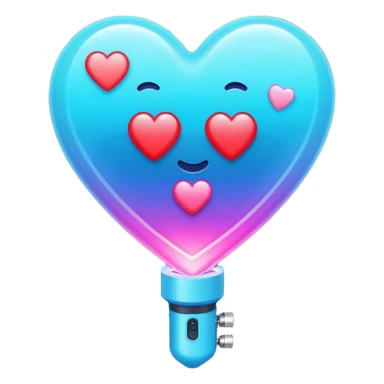 heart with K-pop fan lightstick ocean sticker