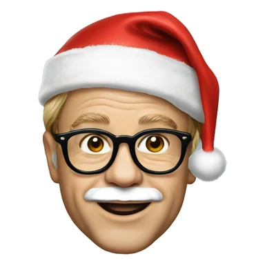 elton john with santa hat sticker