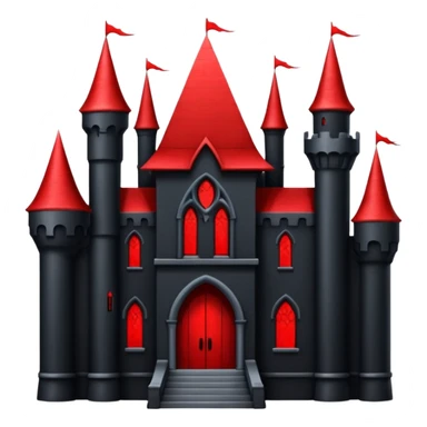 Dark Vampire Castle with the colors red and black sticker