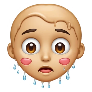 Heart eyes with drool sticker