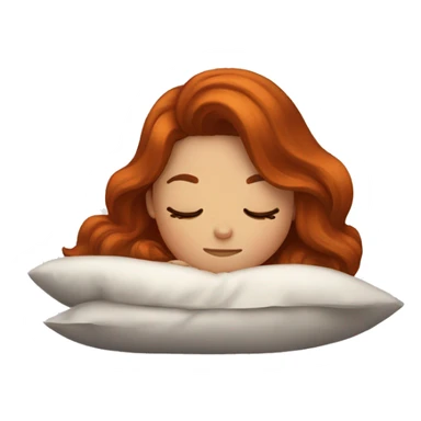 auburn hair girl sleeping sticker