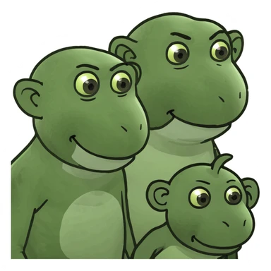 Affe und Elefant  sticker