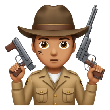 screwly g with guns sticker