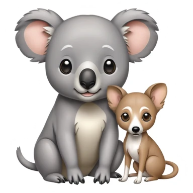 Koala and whippet  sticker