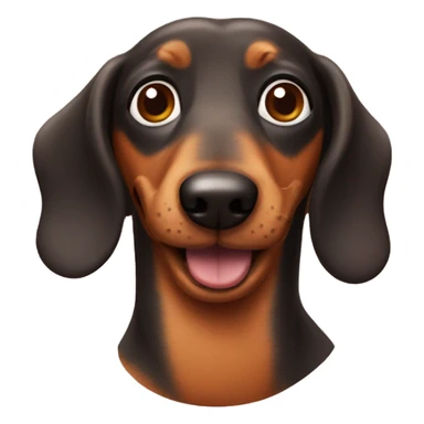 sausage dog with mustache sticker