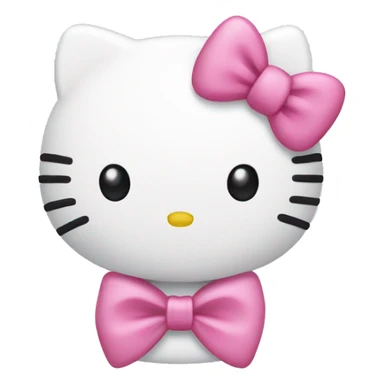 Hello Kitty white woth pink bow  sticker