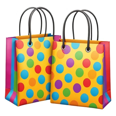 2 aesthetic shopping bag with pattern sticker