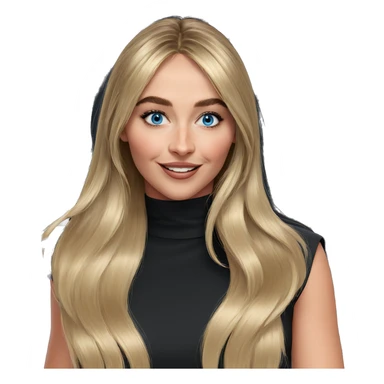 smiling girl with blue eyes sticker