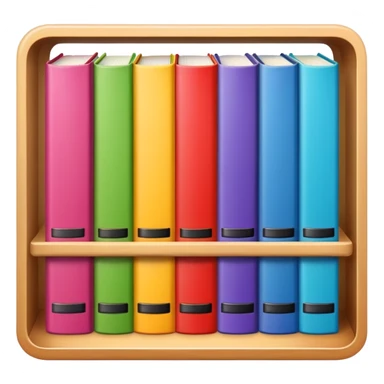 three colorful books on a shelf close-up sticker
