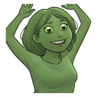 Girl dancing Serbian folklore sticker