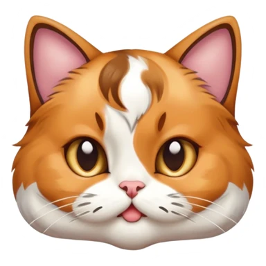 Cat with a bow covering its mouth with it's paws sticker