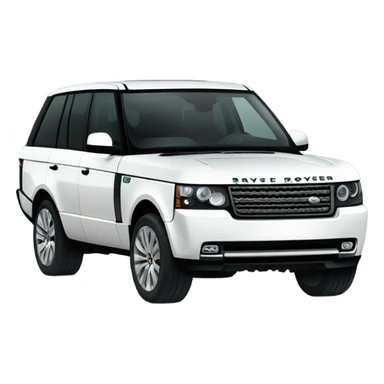 White Range Rover black tires  sticker