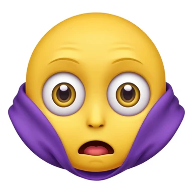 Wide eyes / Shadow to represent fear. make it a yellow emoji with purple sweat coming down the head sticker