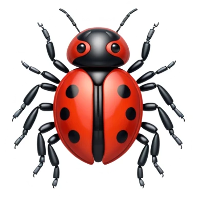 transparent robot ladybug with circuit boards sticker