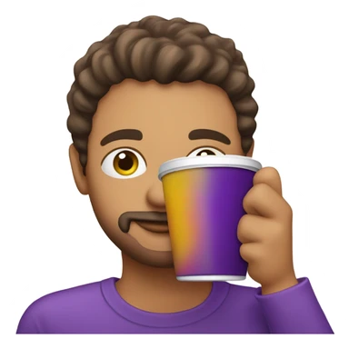 me sipping purple drink sticker