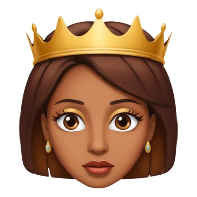 brown skin queen rolling her eyes sticker