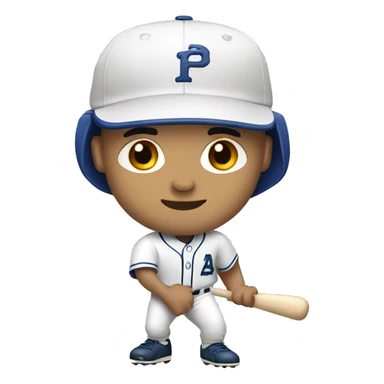 White guy playing baseball  sticker