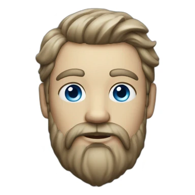 gleddyn with blue eyes and a beard sticker