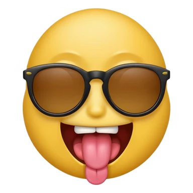 Fassa um emoji simples aquele da carinha amarelo de óculos escuro dando uma língua bem ofensiva e mostrando o dedo do meio da mesma forma sticker