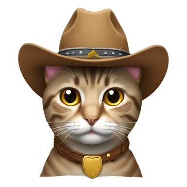 cat wearing a cowboy hat  sticker