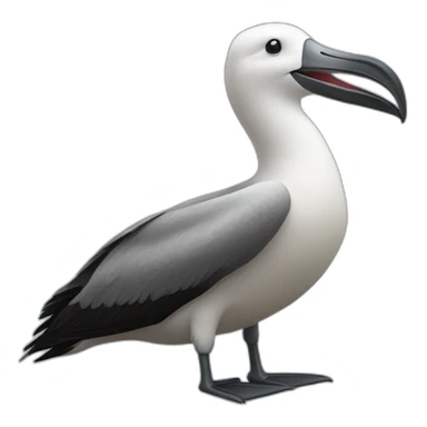 Albatross sitting in naupaka sticker