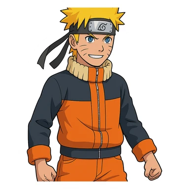 Naruto with vibrant colors in a general style sticker