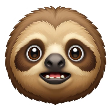 Perezoso con cara de enojado hazle como una x en el lado izquierdo de la cara  sticker