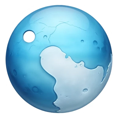 gradient pluto planet with ring sticker