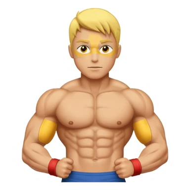 6 pack abs yellow skin sticker