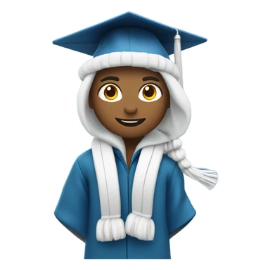 college graduate snow skiing sticker