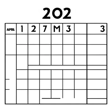 April 2025 calendar page sticker