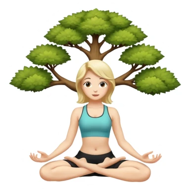 tree yoga poses Girl sticker