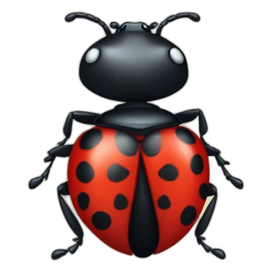 Lady-bug from cartoon sticker