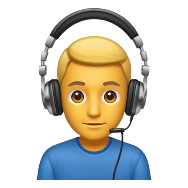 DJ with headphones sticker