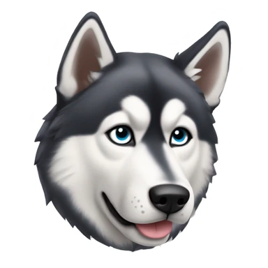 Husky siberiano con audifonos de jos zls claros  sticker