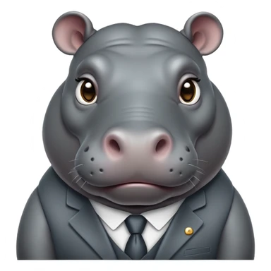 cinematic-noble-hippo-portrait-emoji,-poised-and-regal,-with-a-massive,-robust-build-and-a-smooth,-sleek-slate-gray-hide,-deep-set-soulful-eyes,-simplified-yet-sharp-and-sophisticated-features,-highly-detailed,-glowing-with-a-soft radiance sticker