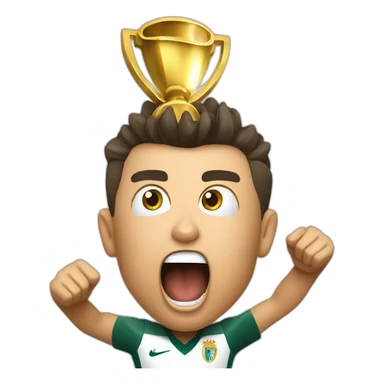 cristiano ronaldo, screaming, trophy sticker