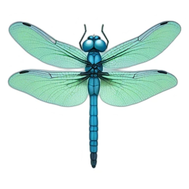 Blue dragonfly sticker