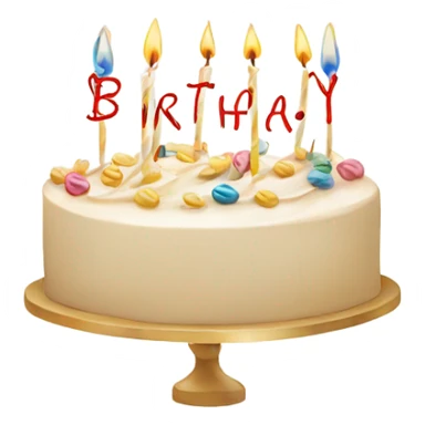 Happy Birthday in cursive font  sticker